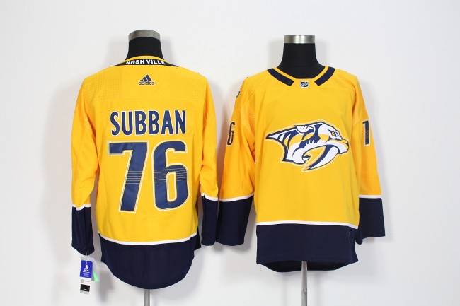 Nashville Predators Home Jersey Yellow NO.76 SUBBAN