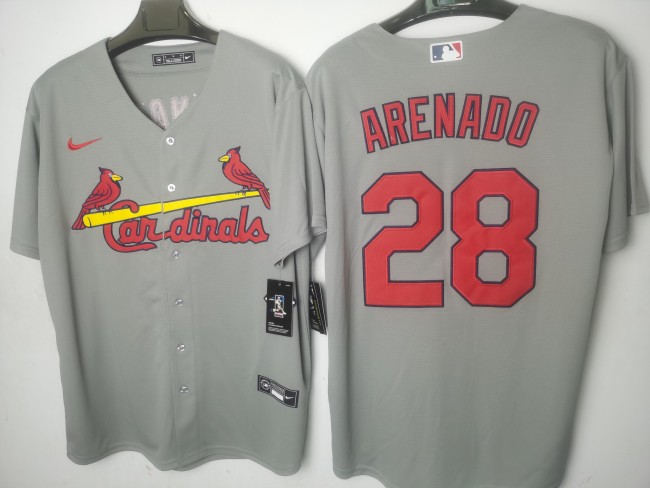 St. Louis Cardinals Jersey Grey Fan Version NO.28 ARENADO