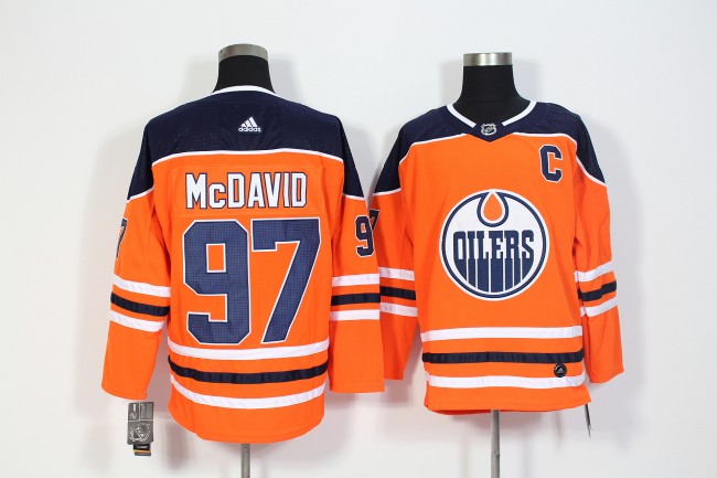 Edmonton Oilers Home Jersey Orange Blue NO.97 McDAVID