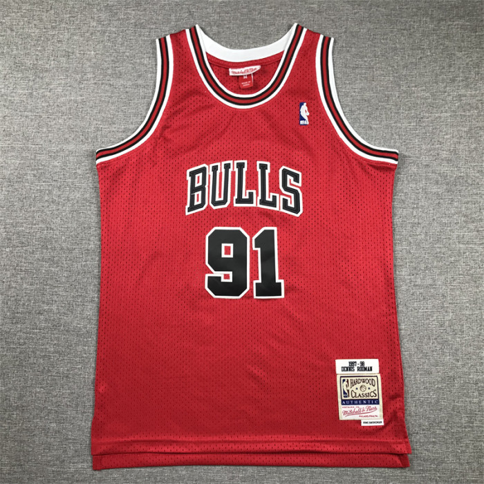 Chicago Bulls Kids Jersey Red Classic 97/98 RODMAN NO.91 RODMAN
