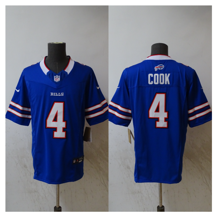 Buffalo Bills Game Player Jersey Blue NO.4 COOK