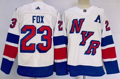 New York Rangers 25th Anniversary Collection Jersey White NO.23 FOX
