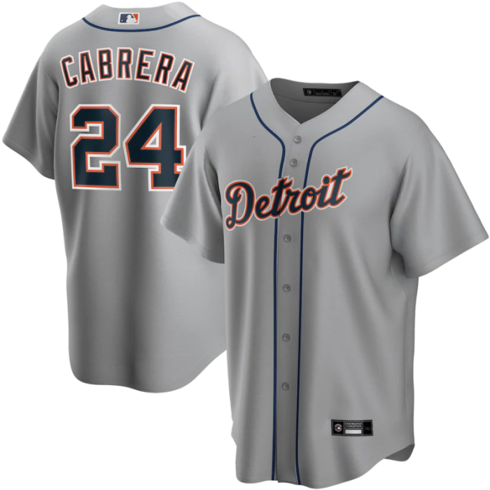 Detroit Tigers Jersey Grey Fan Version NO.24 CABRERA