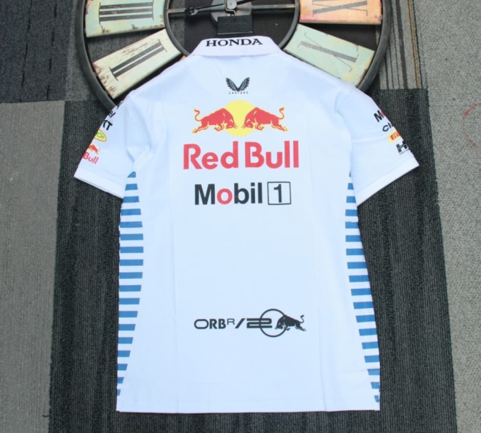 2024 Red Bull Racing Polo Shirt White NO Number