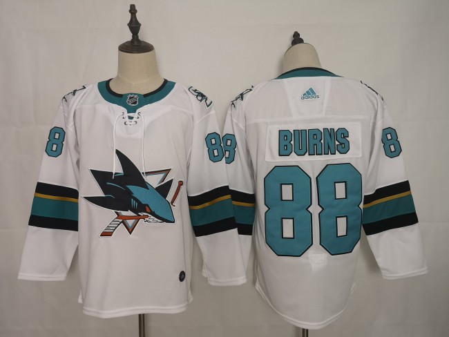 San Jose Sharks Alternate Player Jersey White NO.88 BURNS