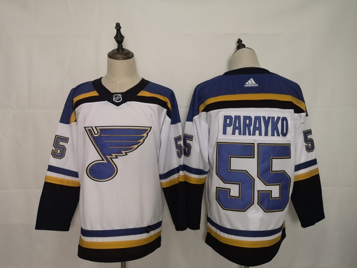 St. Louis Blues Home Breakaway Player Jersey White NO.55 PARAYKO