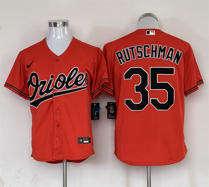 Baltimore Orioles Jersey Orange City Version NO.35 RUTSCHMAN