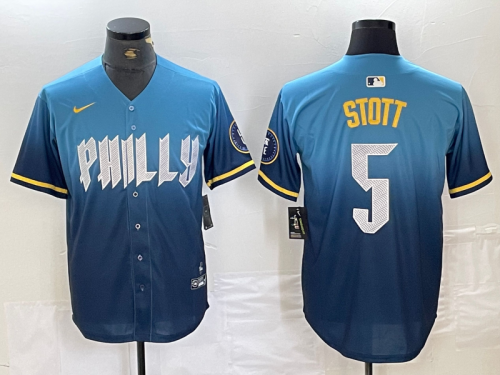 Philadelphia Phillies Limited Jersey Blue City Version NO.5 STOTT