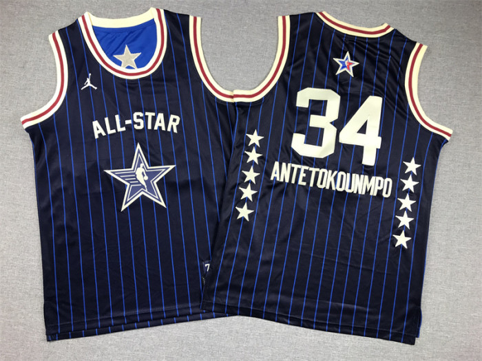 All-Star Kids Jersey Blue special edition 2024 NO.34 ANTETOKOUNMPO