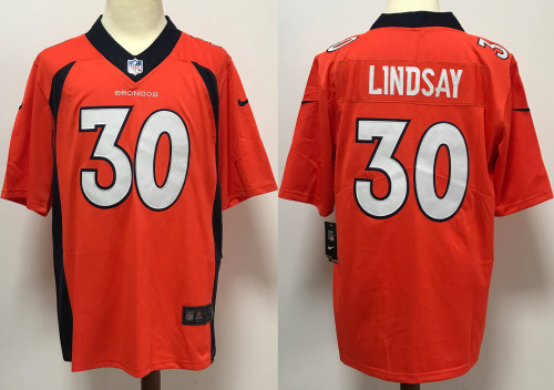 Denver Broncos Jersey Orange 2024 NO.30 LINDSAY
