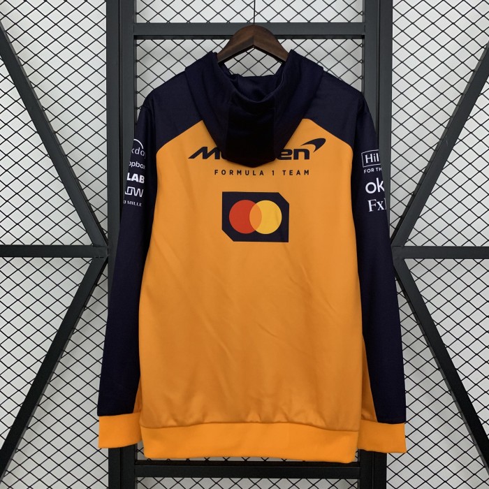 2025 McLaren Hoodie Orange NO Number
