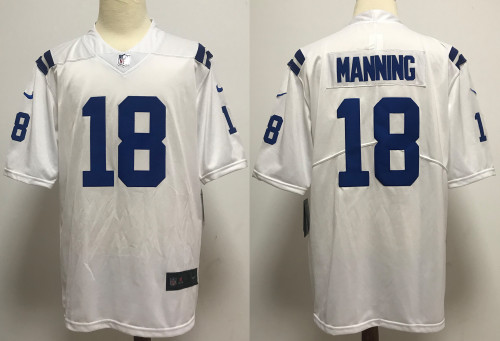 Indianapolis Colts Alternate Jersey White NO.18 MANNING