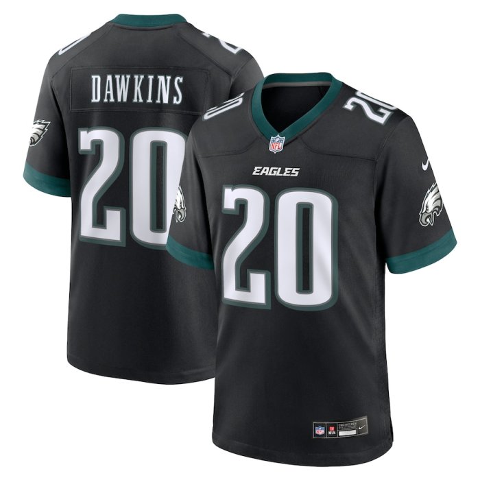 Philadelphia Eagles Jersey Black 2023 NO.20 DAWKINS