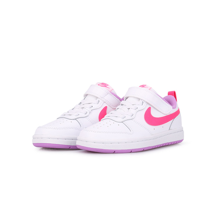 Air Force low-top children's leather sneakers Velcro Bright Pink Purple