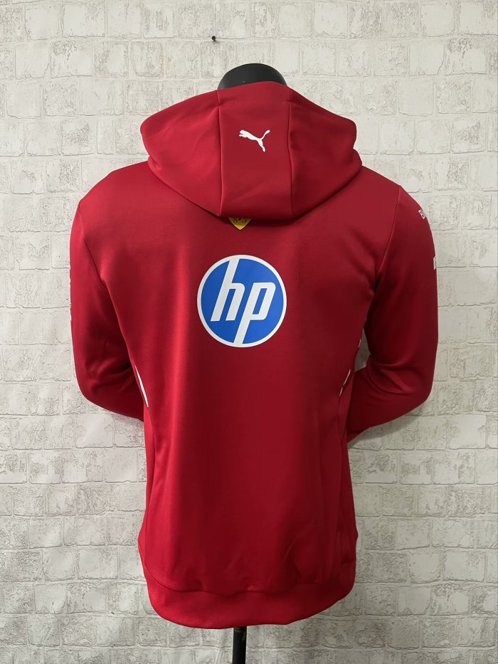 2025 Ferrari Racing Hoodie Red NO Number