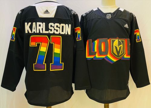 Vegas Golden Knights Jersey 2024 Winter Classic Black NO.71 KARLSSON
