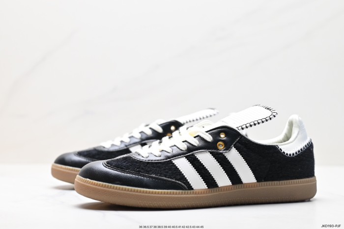 Wales Bonner adidas Samba Pony Tonal Low Core Black Cream White IE0580
