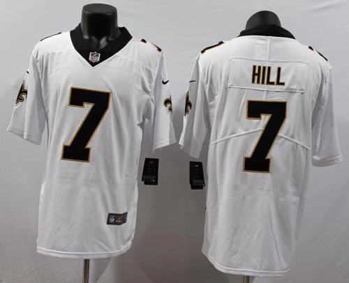 New Orleans Saints Jersey White NO.7 HILL