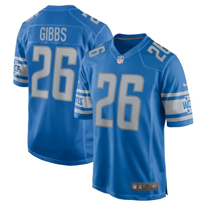 Detroit Lions Jersey Blue NO.26 GIBBS