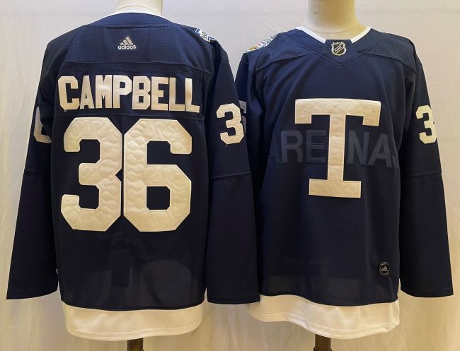 Toronto Maple Leafs Jersey Retro Blue 2022 NO.36 CAMPBELL