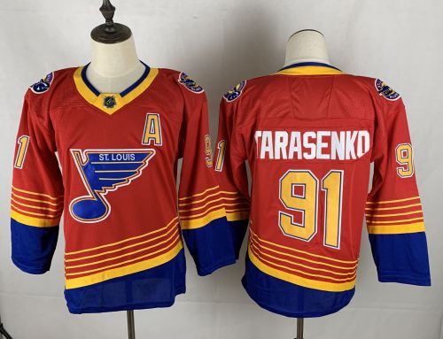 St. Louis Blues 1990's Vintage Away Throwback Jersey Red NO.91 TARASENKO