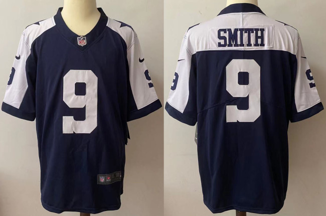 Dallas Cowboys Jersey Navy Throwback NO.9 SMITH