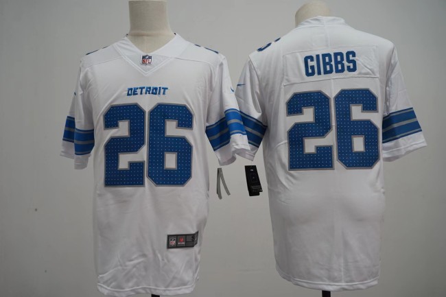 Detroit Lions Jersey White New style NO.26 GIBBS