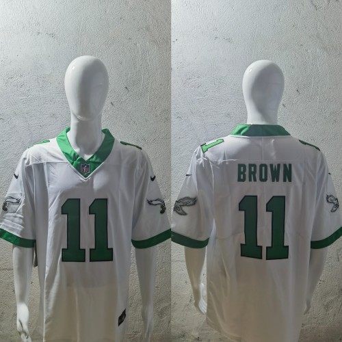 Philadelphia Eagles Retro Edition White 2023 NO.11 BROWN
