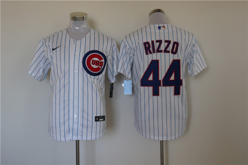 Chicago Cubs Jersey White Stripe Fan Version NO.44 RIZZO