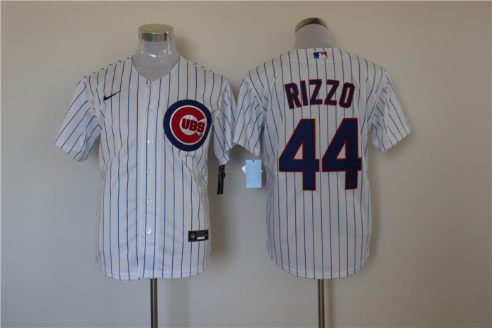 Chicago Cubs Jersey White Stripe Fan Version NO.44 RIZZO