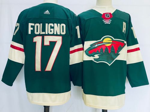 Minnesota Wild Home Jersey Green NO.17 FOLIGNO