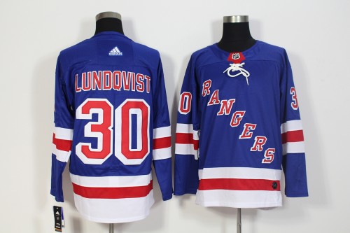 New York Rangers 25th Anniversary Collection Jersey Blue NO.30 LUNDQVIST