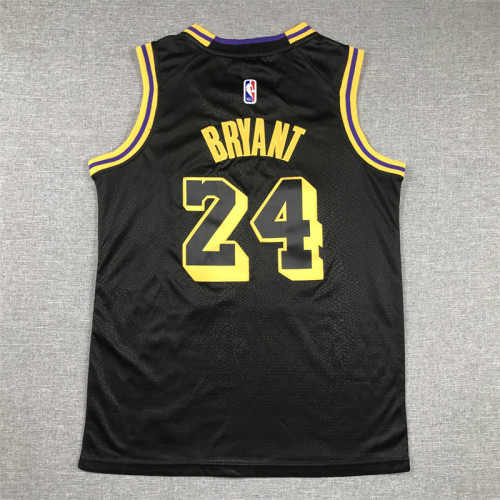 Los Angeles Lakers Kids Jersey Snake pattern black lcon No.24 BRYANT