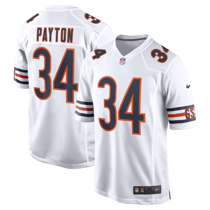 Chicago Bears Jersey White NO.34 PAYTON
