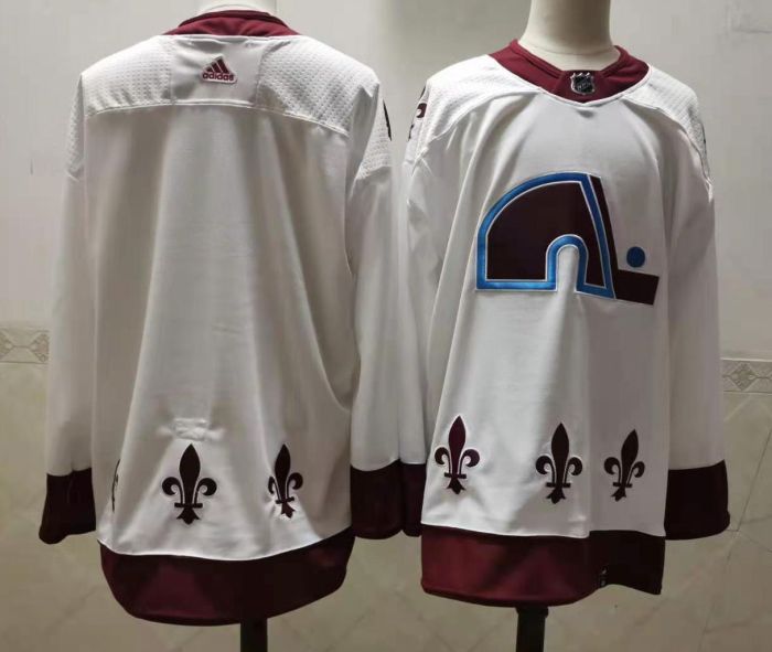 Colorado Avalanche Jersey Reverse Retro White 20/21 NO Number