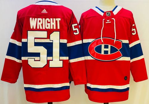 Montreal Canadiens Home Breakaway Jersey Red NO.51 WRIGHT