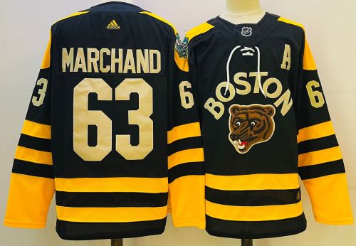 Boston Bruins 2023 Winter Classic Jersey Black NO.63 MARCHAND