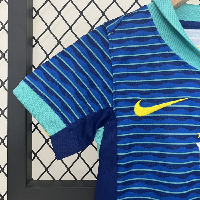Brazil 2024 Copa America Away Kids Suit