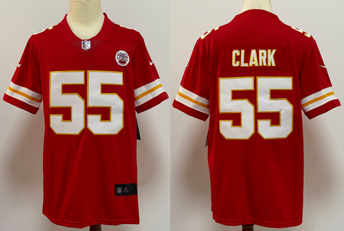 Kansas City Chiefs Jersey Red NO.55 CLARK