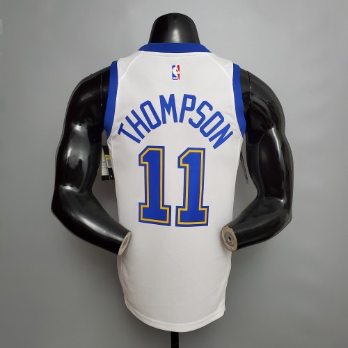 Klay Thompson Golden State Warriors Retro Version Swingman Jersey White