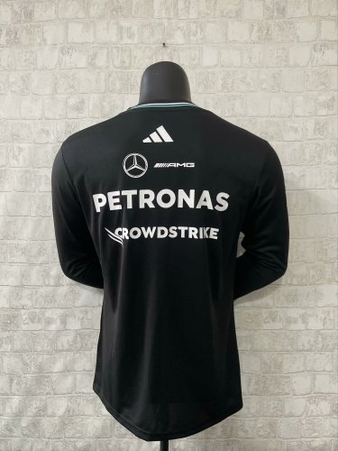 2025 Mercedes AMG Petronas Driver Shirt Long Sleeve Black NO Number