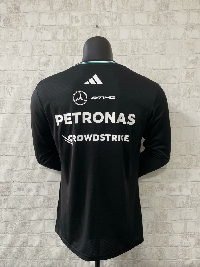 2025 Mercedes AMG Petronas Driver Shirt Long Sleeve Black NO Number