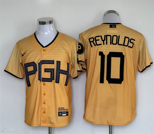 Pittsburgh Pirates Jersey Yellow City Version NO.10 REYNOLDS