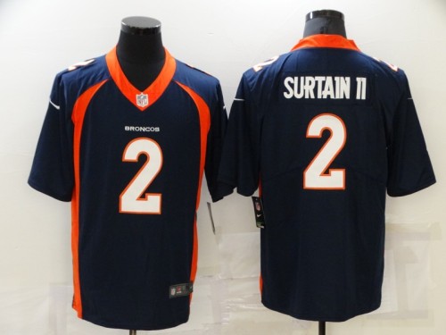 Denver Broncos Jersey Blue 2024 NO.2 SURTAIN