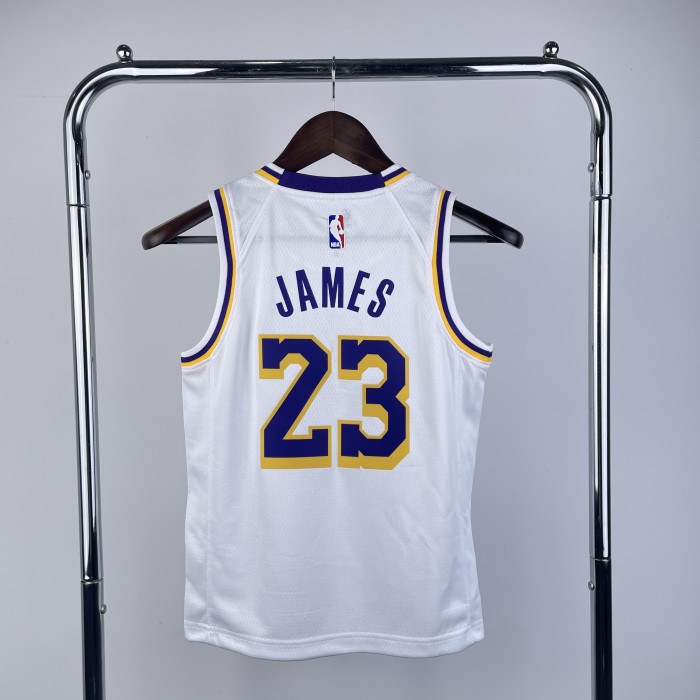 Los Angeles Lakers Kids Jersey White Icon Edition 22/23 NO.23 JAMES