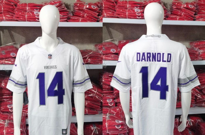 Minnesota Vikings Alternate Jersey White New style NO.14 DARNOLD