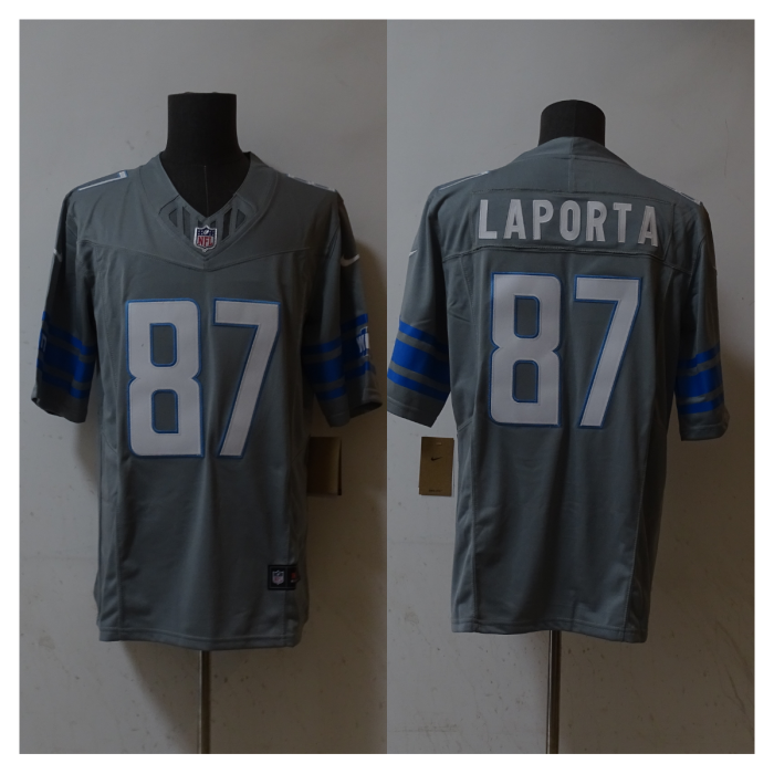 Detroit Lions Jersey Grey NO.87 LAPORTA
