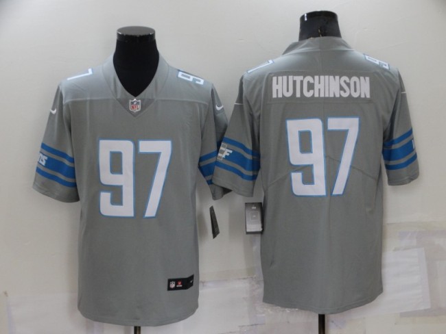Detroit Lions Jersey Grey NO.97 HUTCHINSON