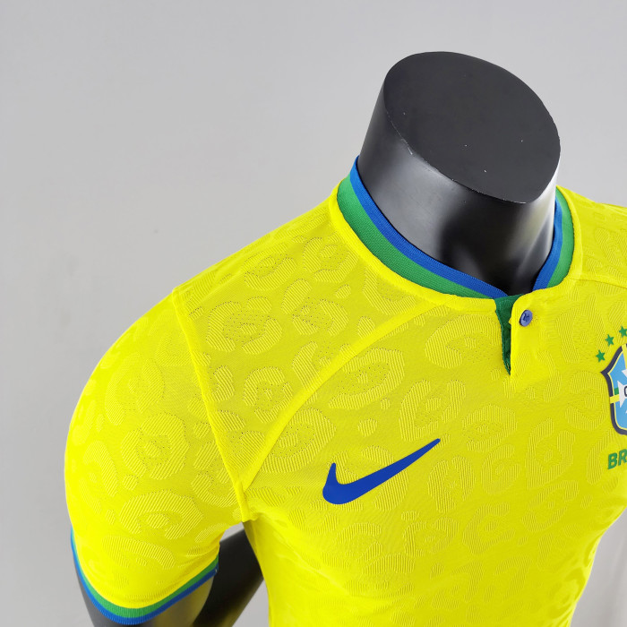 Brazil Home Player Version Man Jersey 2022