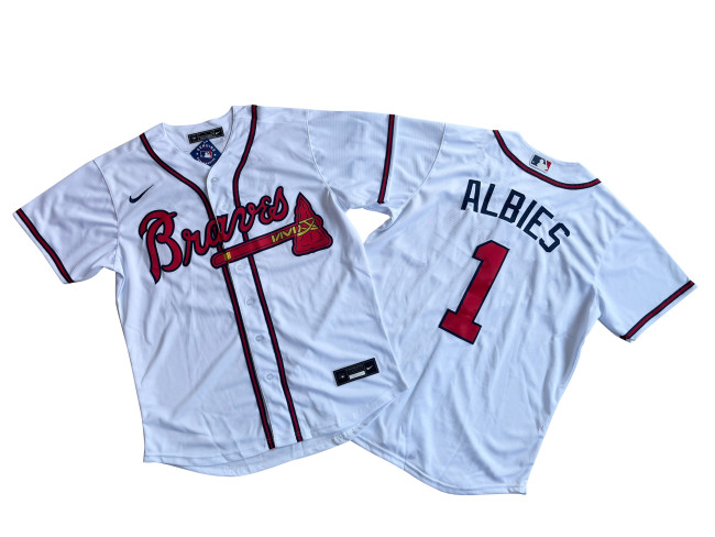 Atlanta Braves Jersey White Fan Version NO.1 ALBIES